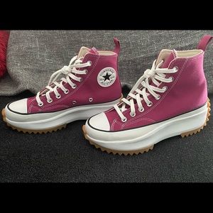Converse Pink Run Star Hike High Sneakers